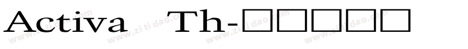 Activa Th字体转换